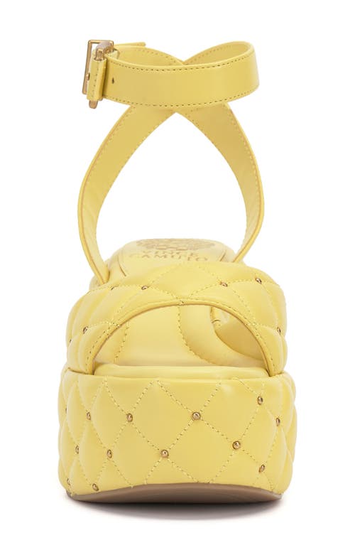 Vince Camuto Ellah Ankle Strap Platform Sandal In Lemoncello Ecoshe
