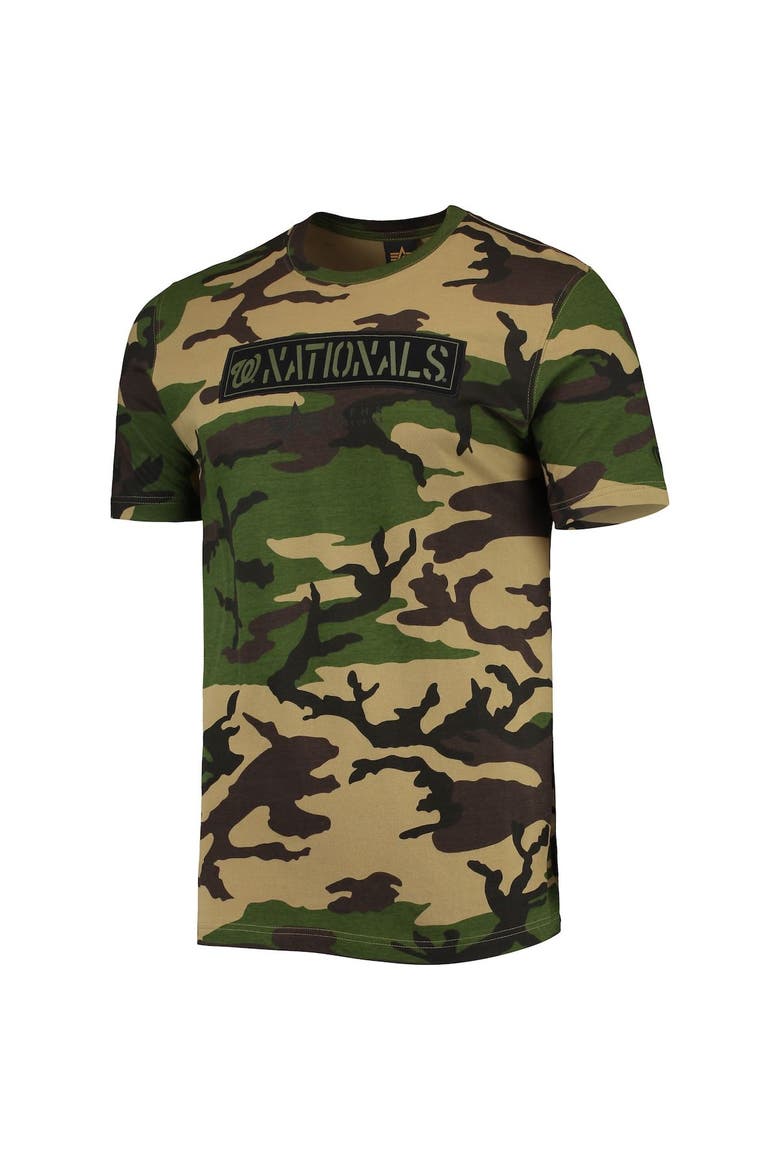 Men's New Era Camo Washington Nationals Club T-Shirt, Alternate, color, Camo