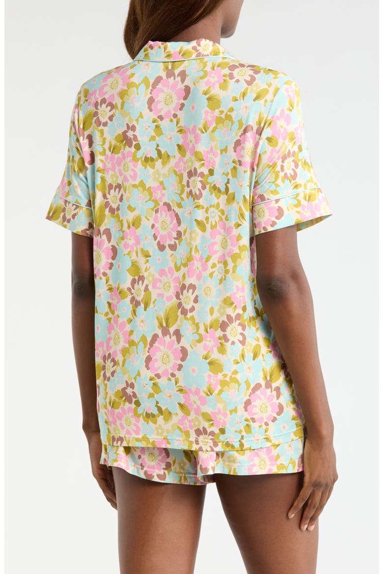 Stretch Modal Short Pajamas, Alternate, color, PAINTED BLOOMS