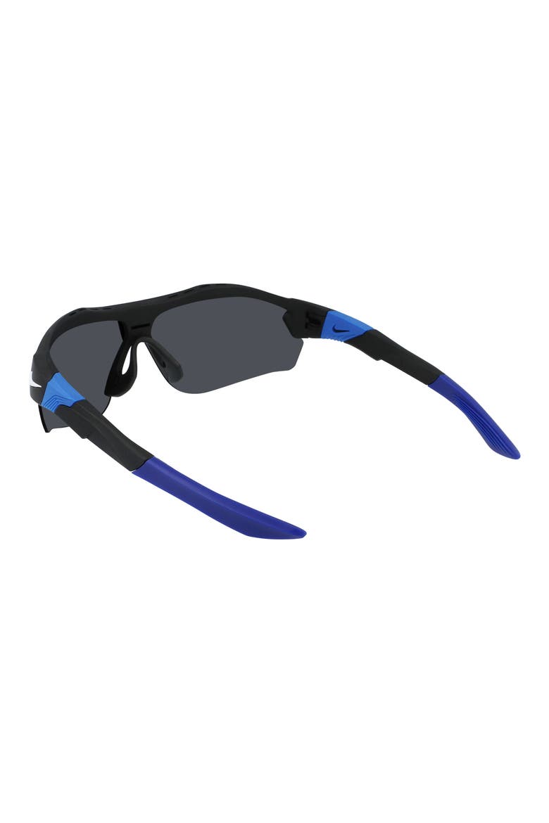 Show X3 72mm Oversize Wraparound Sunglasses, Alternate, color, BLACK / SILVER