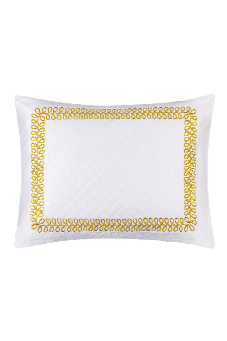 Astor Braid Matelassé Sham, Main, color, LEMON