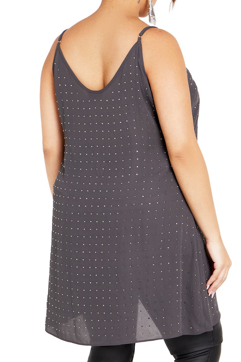 Stud High/Low Camisole, Alternate, color, GREY