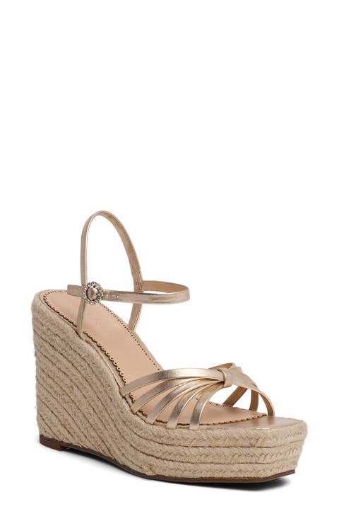 Helen Metallic Espadrille Wedge (Women)