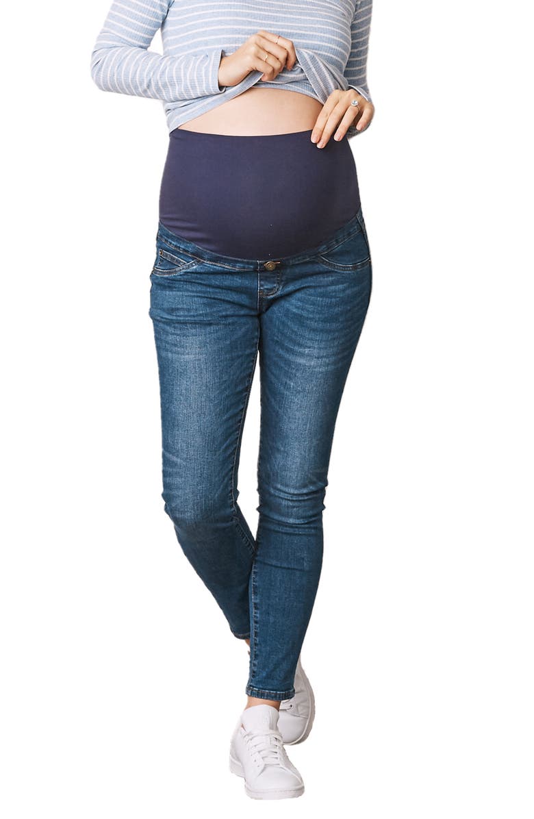 Angel Maternity Over the Bump Maternity Jeans, Alternate, color,