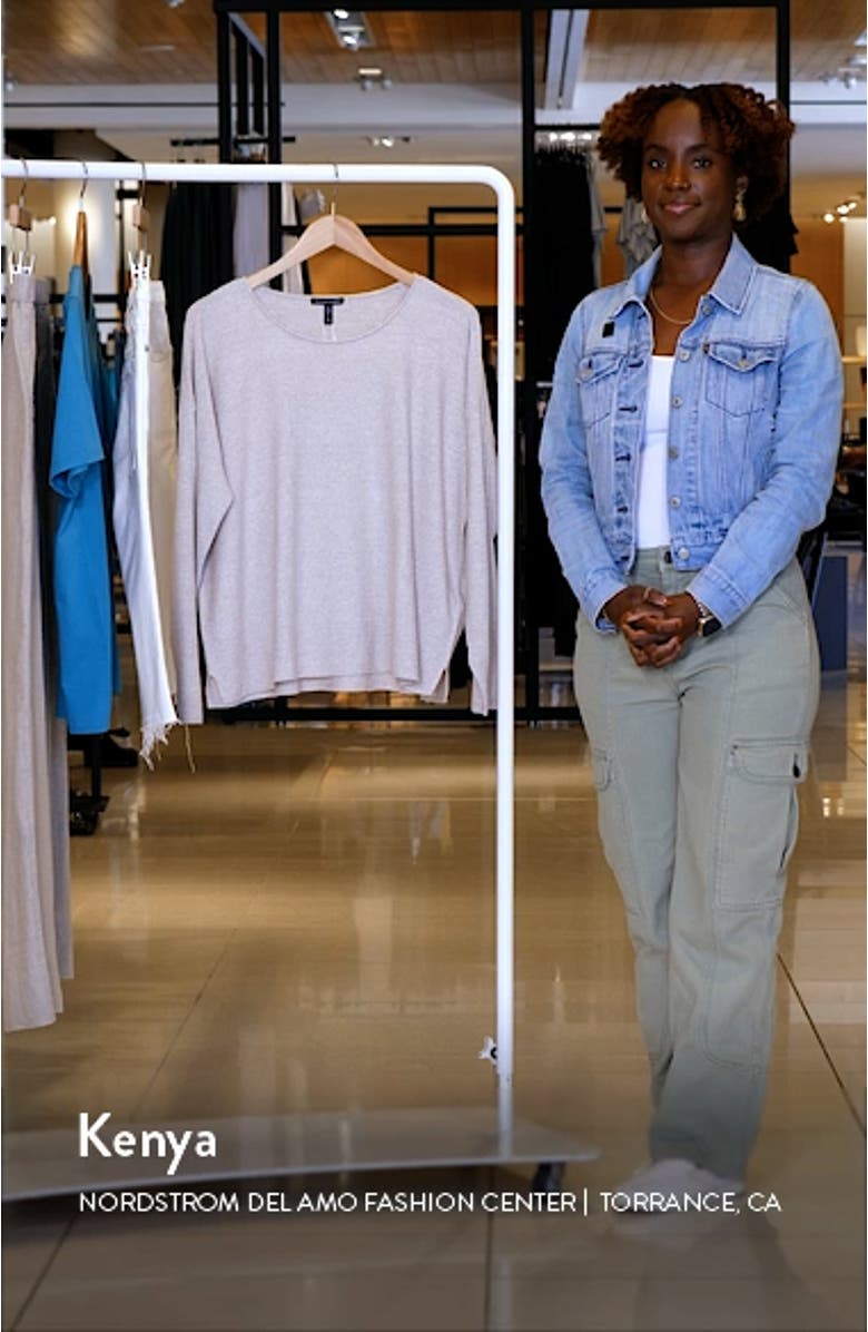 Jewel Neck Linen & Cotton Knit Top, sales video thumbnail