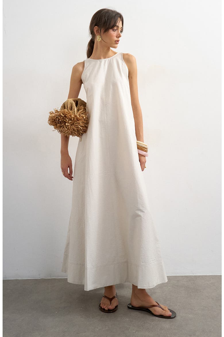 Scoop Back Maxi Dress, Main, color, BEIGE