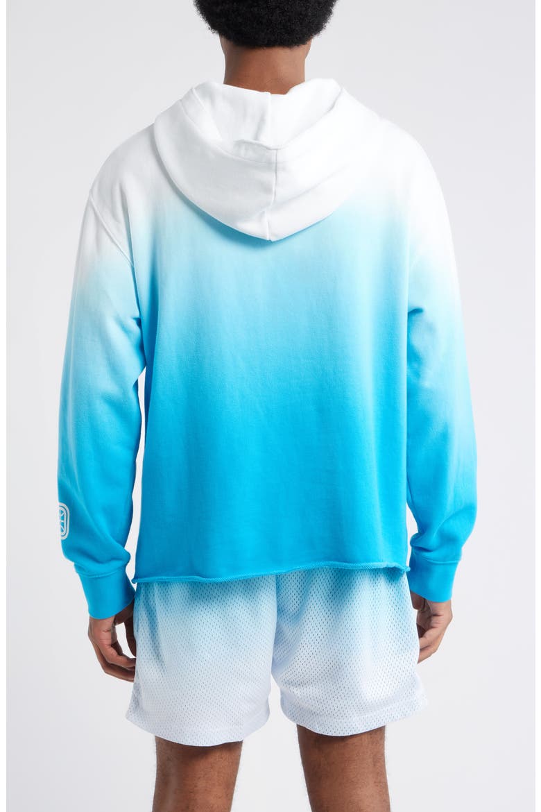 Raw Edge Graphic Dip Dye Hoodie, Alternate, color, BLUE