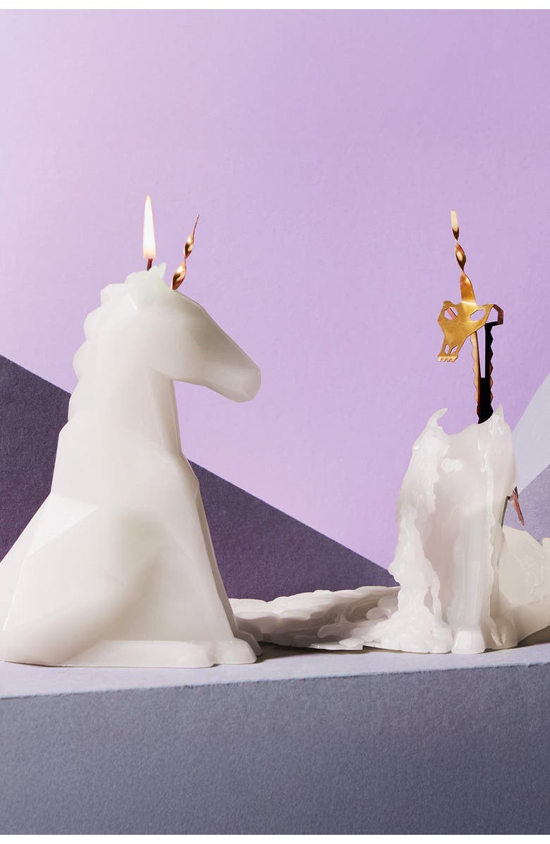 54Celsius PyroPet Einar Unicorn Candle, Alternate, color, White (Scented)