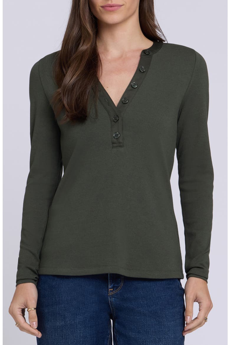 Emery Rib Henley Top, Main, color, TRUE OLIVE