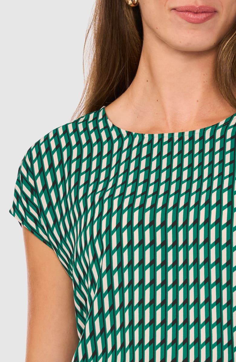 Halogen<sup>®</sup> Geo Print Cap Sleeve Shell, Alternate, color,