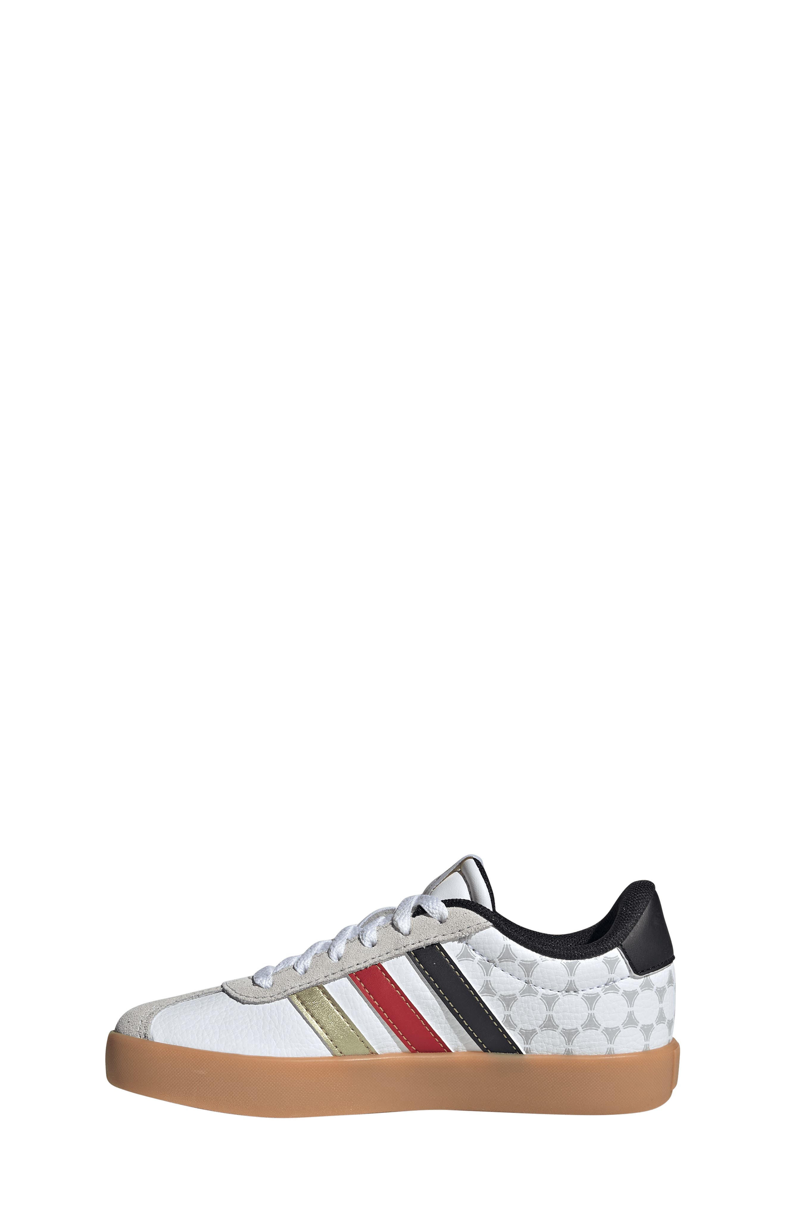 adidas Kids' VL Court 3.0 Sneaker, Alternate, color, White/ Core Black/ Gold
