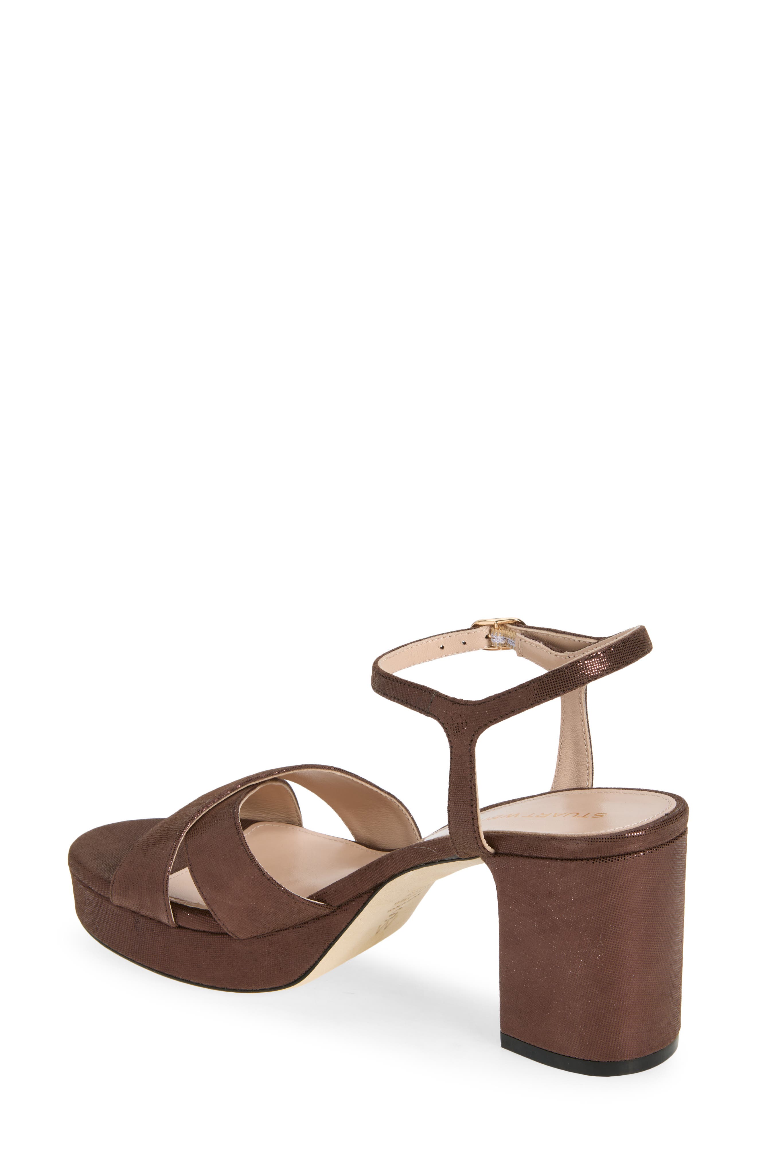Dayna Platform 80 Sandal, Alternate, color, WALNUT