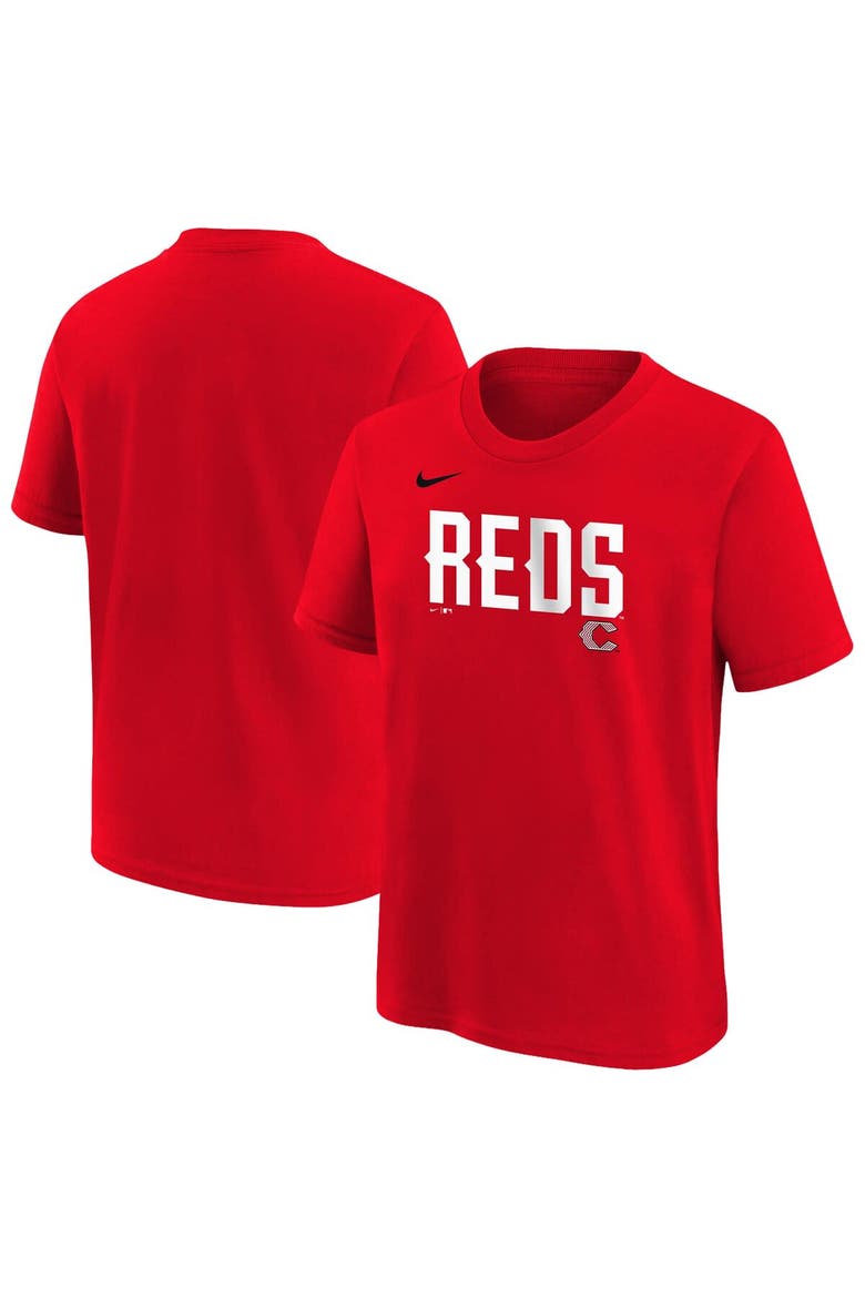 Youth Nike Red Cincinnati Reds 2026 City Connect Wordmark T-Shirt, Main, color, Red