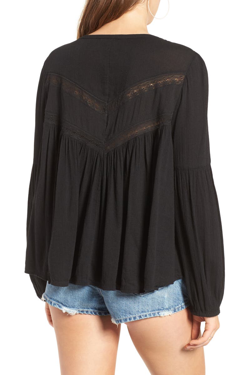 Sun & Shadow Boho Swing Blouse, Alternate, color,