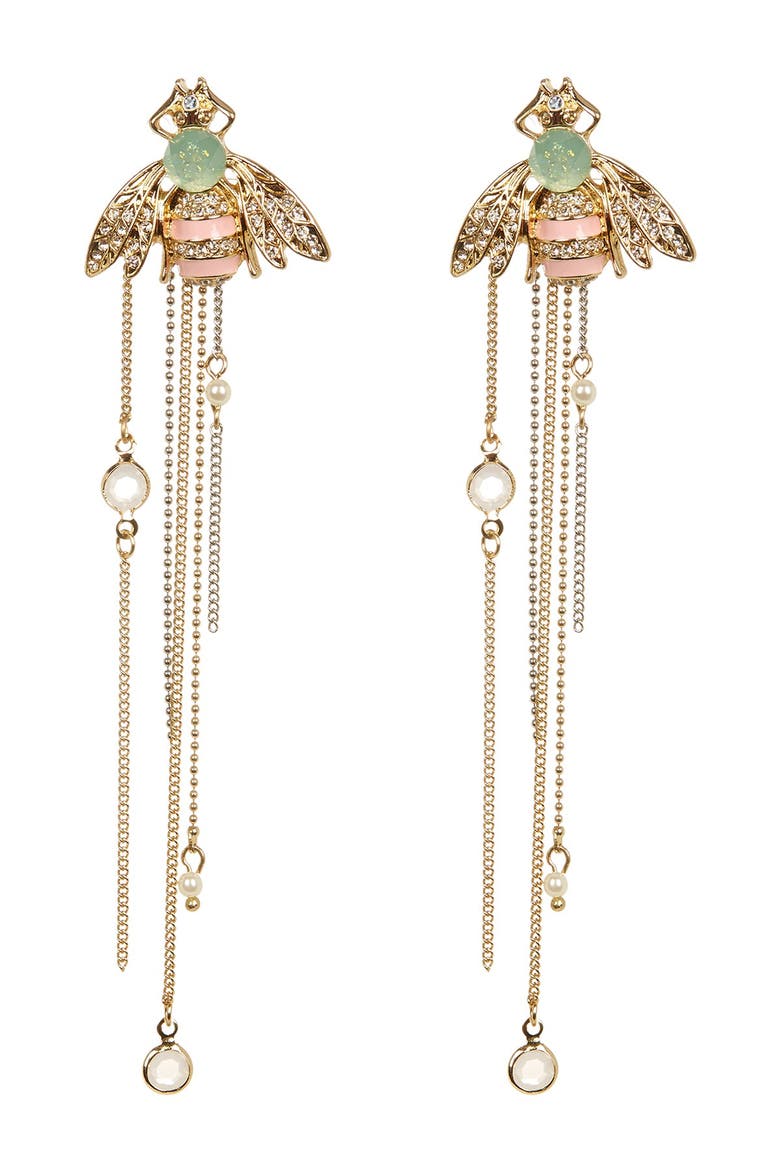 Posh Honeybee Statement Earrings, Main, color, MULTICOLORED
