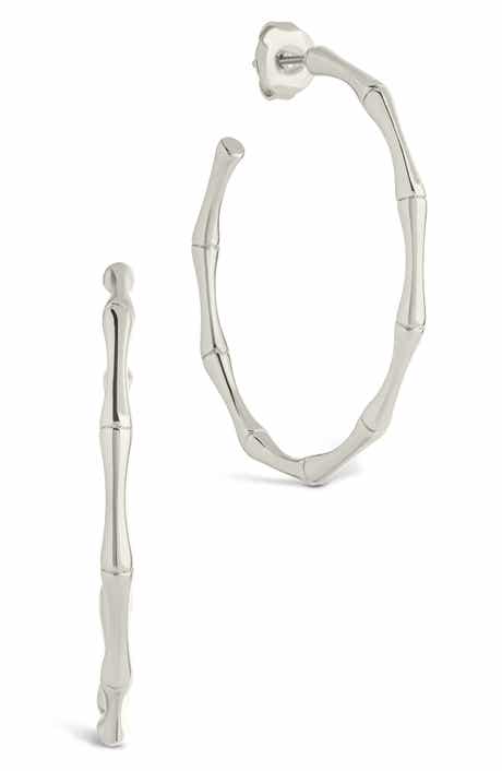 Delia Textured Hoop Earrings