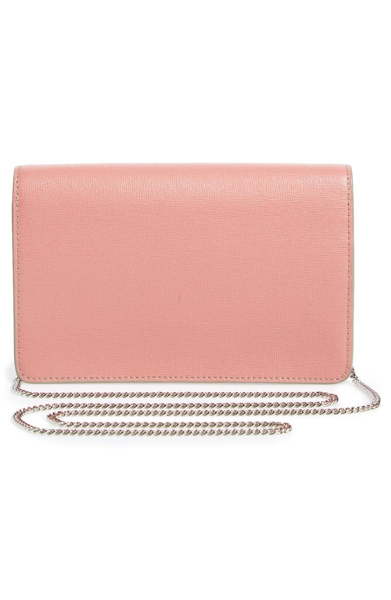 Fendi 'Monster' Leather Wallet on a Chain, Alternate, color,