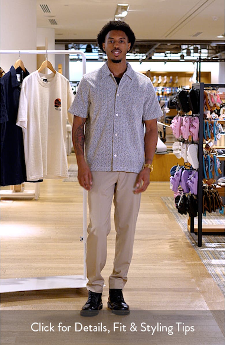 Hector Paisley Short Sleeve Cotton Button-Up Shirt, sales video thumbnail