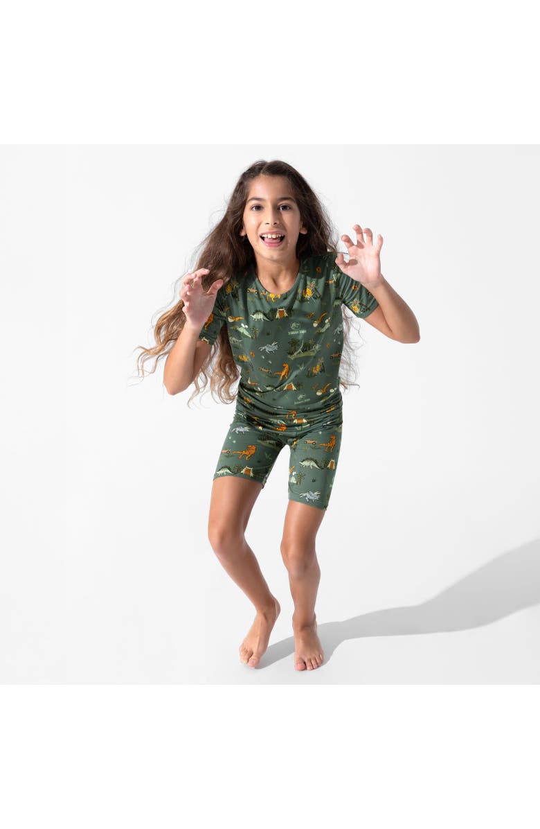 Bellabu Bear Jurassic Park Safari Kids 2-Piece Short Sleeve & Shorts Pajama Set, Alternate, color, Jurassic Park: Safari
