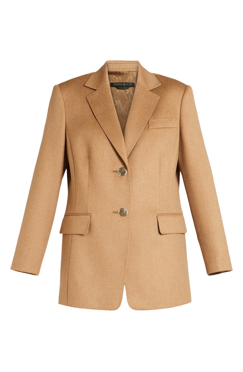 Marina Rinaldi Biagio Camel Hair Blazer, Alternate, color, 