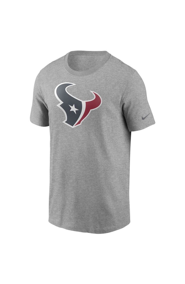 Nike Men's Nike Heathered Gray Houston Texans Primary Logo T-Shirt, Alternate, color, Heather Gray