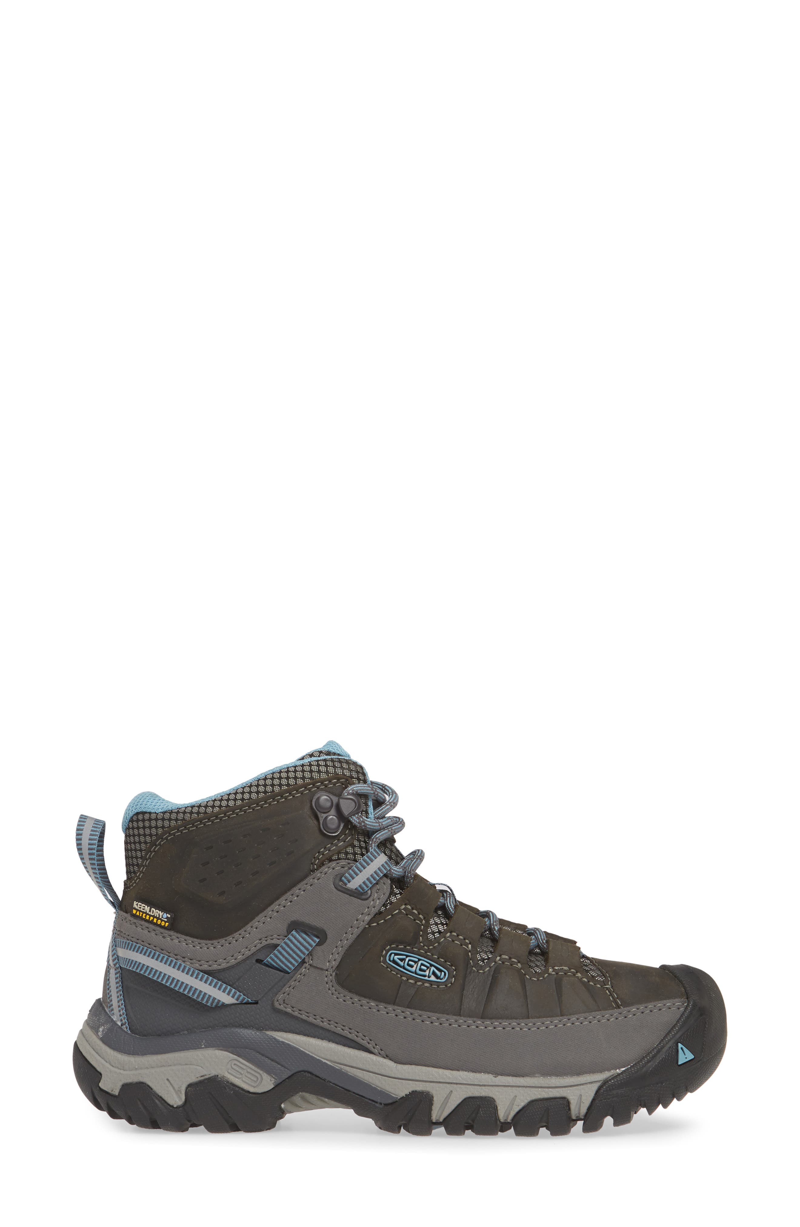 Targhee III Mid Waterproof Hiking Boot, Alternate, color, MAGNET/ ATLANTIC BLUE LEATHER