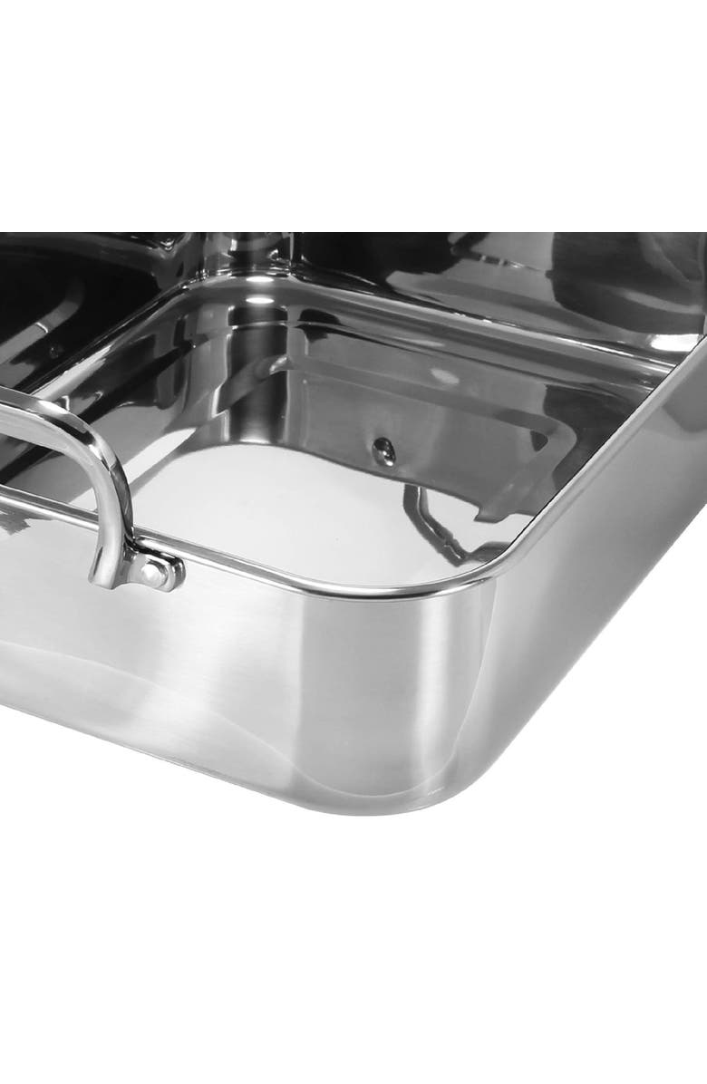CHANTAL Stainless Steel Roasting Pan with Nonstick Rack, 15.5" x 12" x 4", Alternate, color, Silver