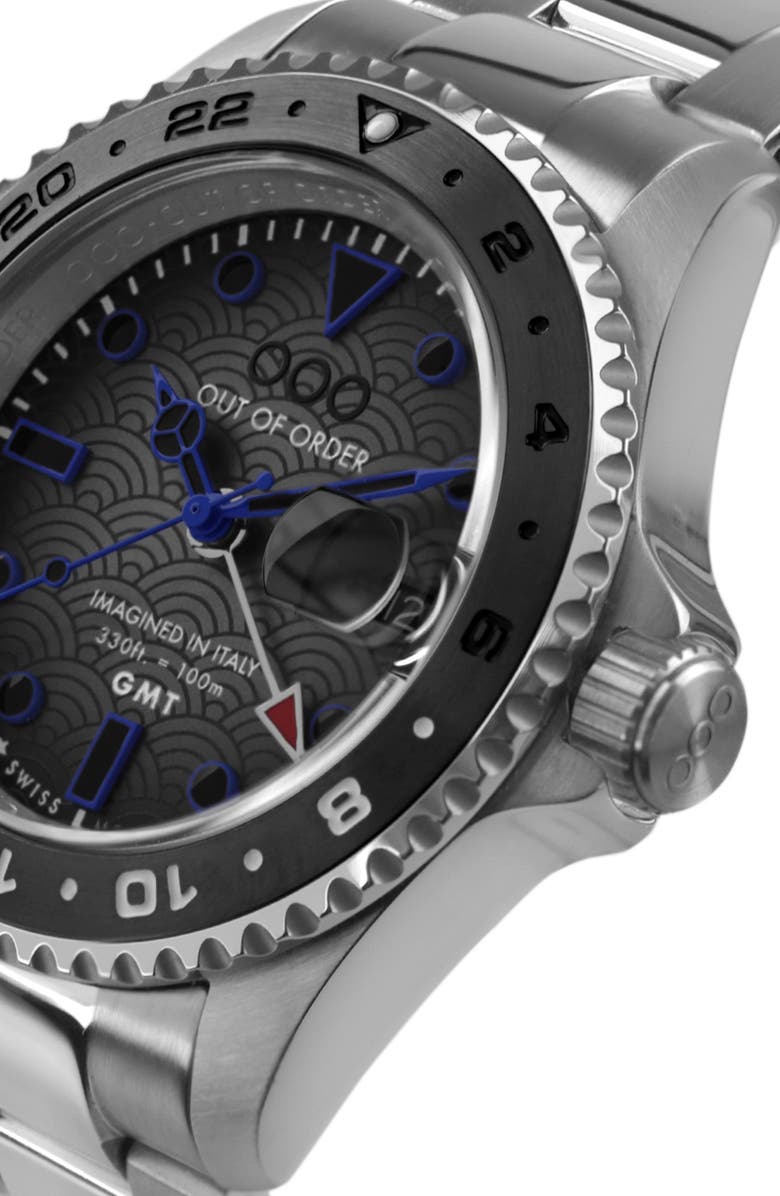 OUT OF ORDER GMT Tokyo Shibuya Bracelet Watch, 44mm, Alternate, color,