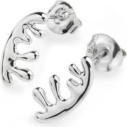Lucy Quartermaine Silver Wave Studs