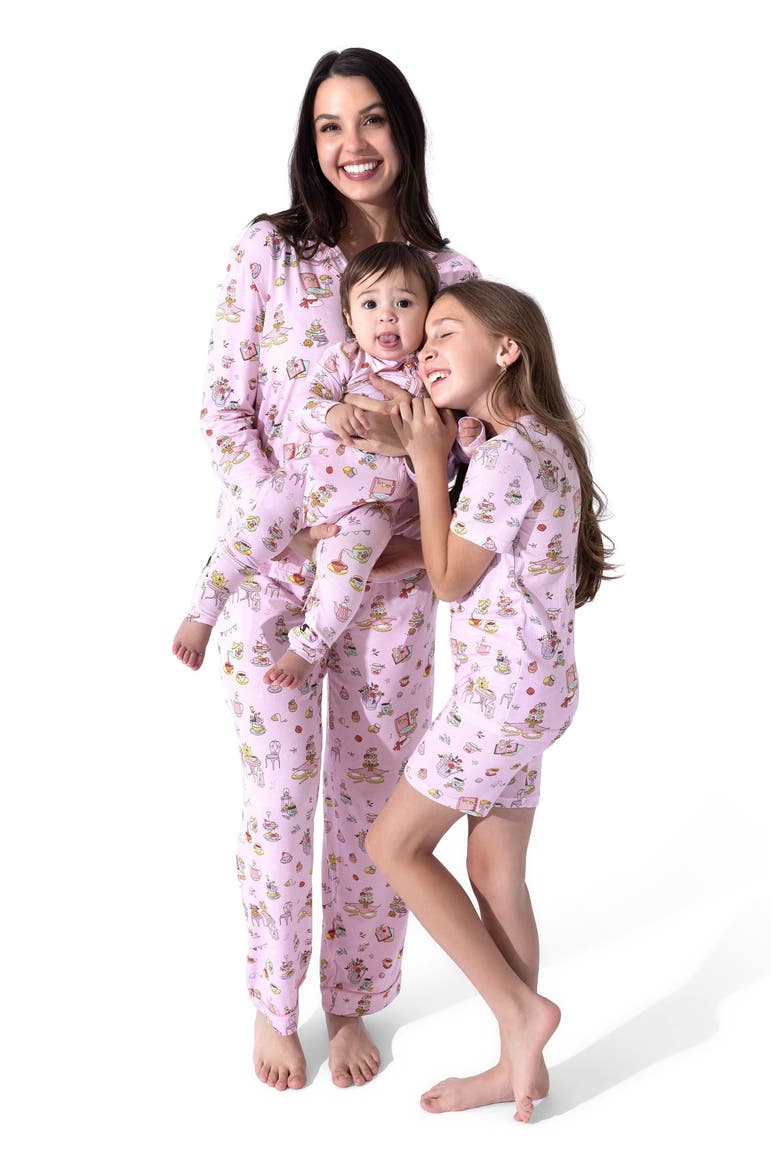 Baby Tea Party Convertible Footie, Alternate, color, Tea Party