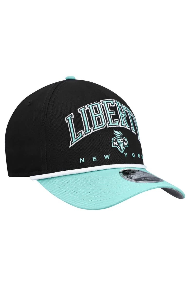 Men's New Era Black New York Liberty Bold Arch COOLERA 9FORTY A-Frame M-Crown Adjustable Hat, Alternate, color, Black