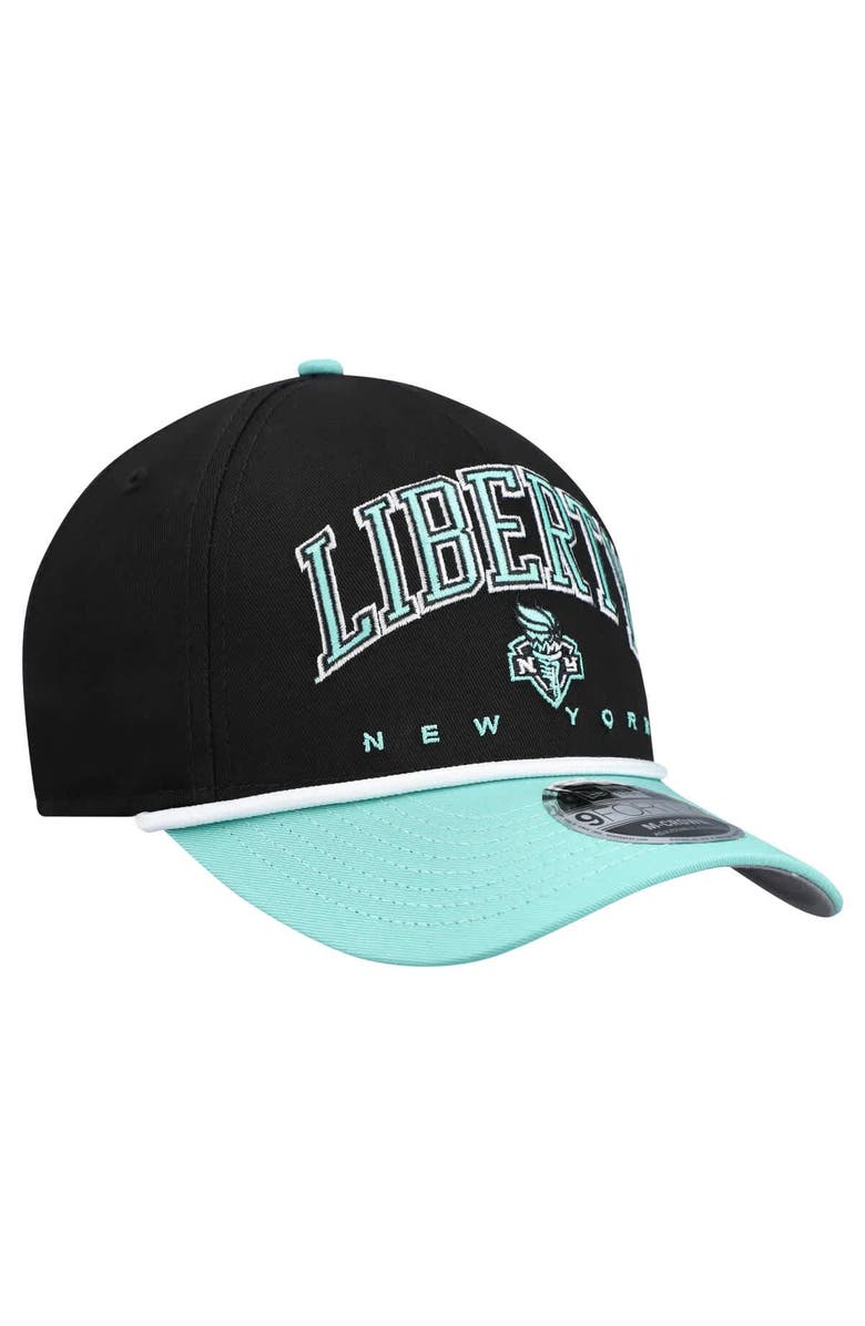 New Era Men's New Era Black New York Liberty Bold Arch COOLERA 9FORTY A-Frame M-Crown Adjustable Hat, Alternate, color, Black