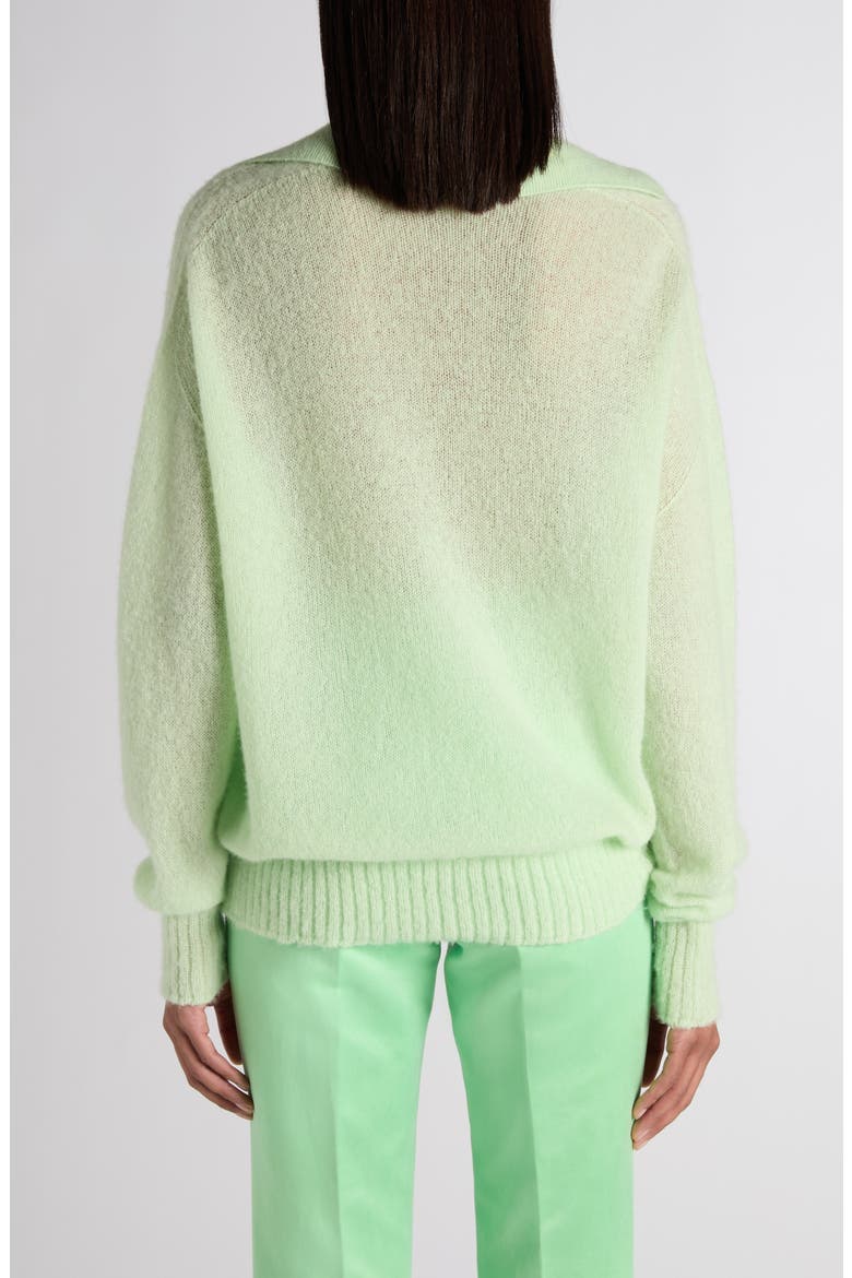 Johnny Collar Cashmere & Silk Blend Sweater, Alternate, color, GLASS GREEN