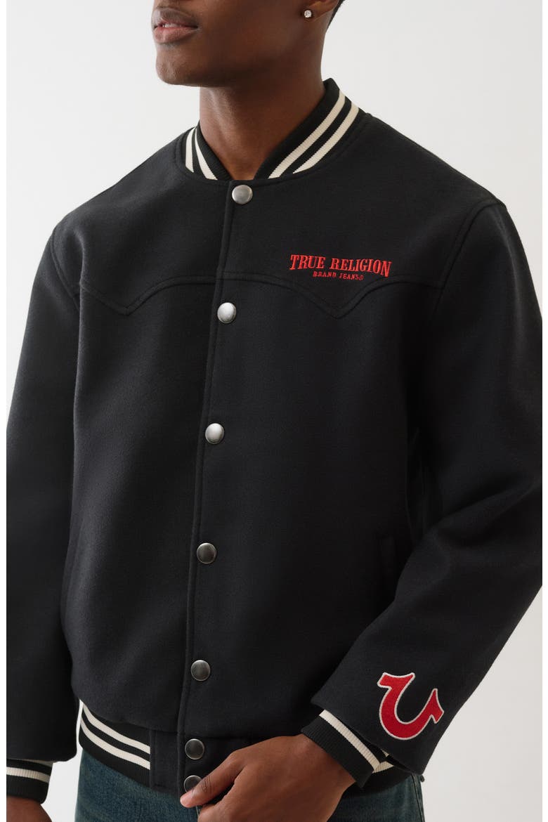 Western Varsity Jacket, Alternate, color, JET BLACK