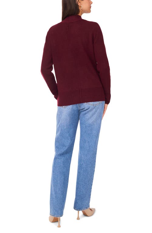 1.state Surplice V-neck Sweater In Burgundy