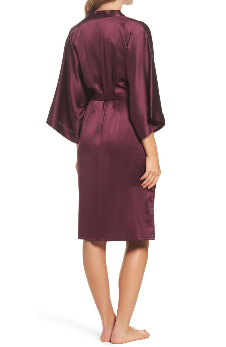 Samantha Chang Silk Robe, Alternate, color, Fig