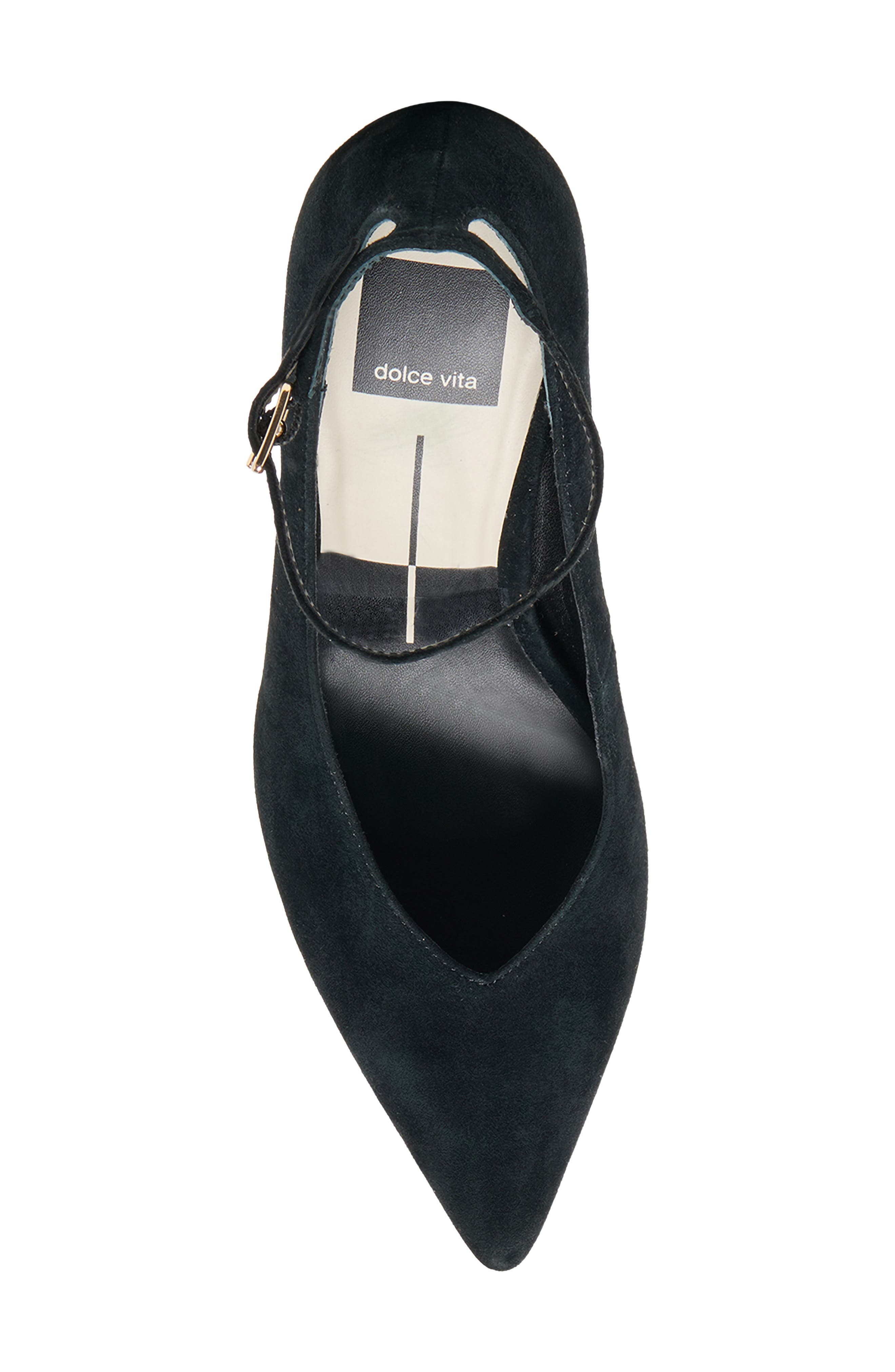 Karsin Ankle Strap Pump, Alternate, color, ONYX SUEDE