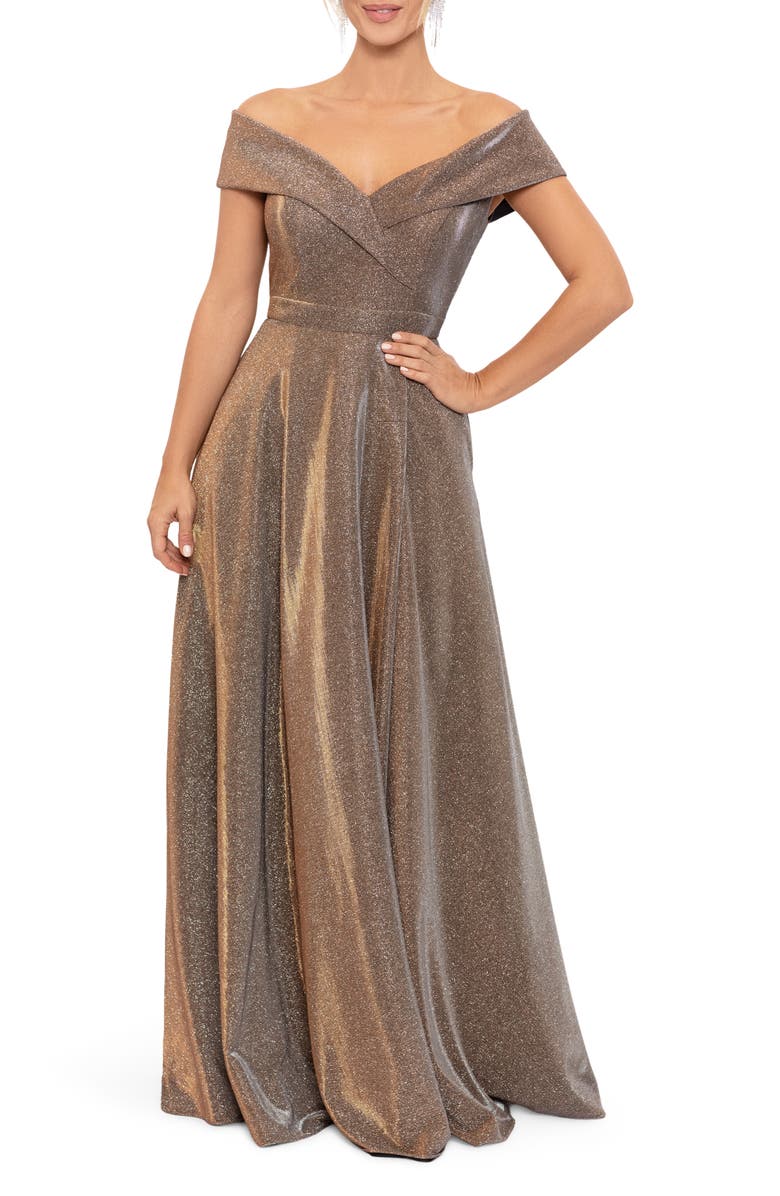 Xscape Evenings Off the Shoulder Gown, Main, color,