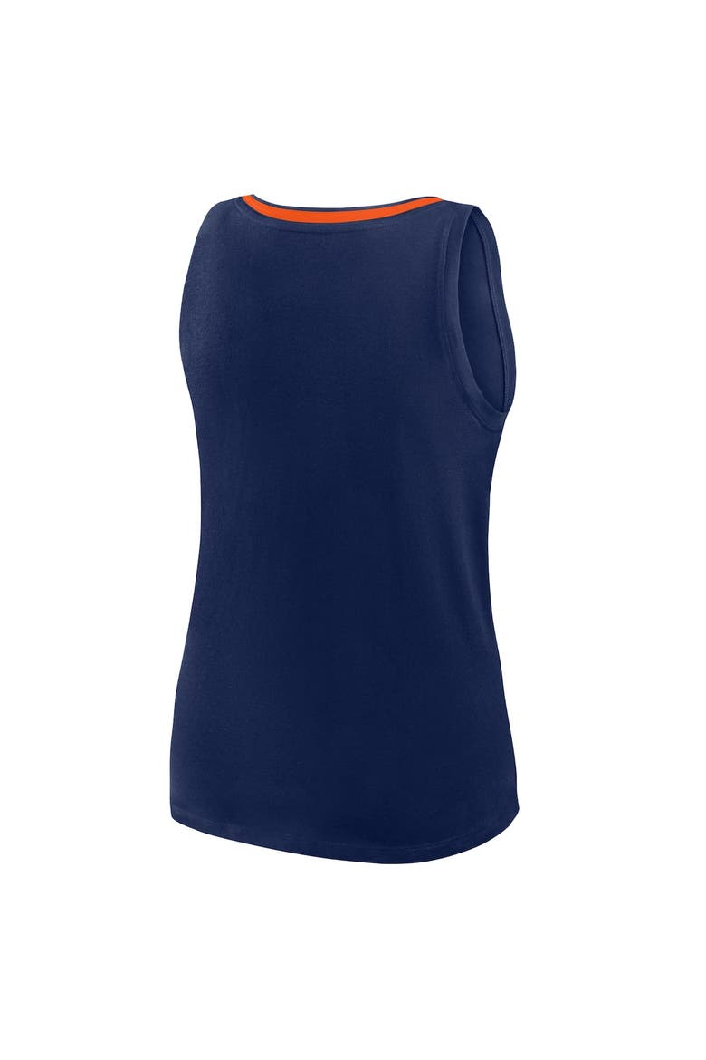 Women's  Navy Houston Astros Plus Sized Stellar Win V-Neck Tank Top, Alternate, color, Navy