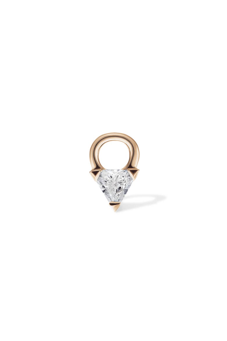 Diamond Trillion Earring Charm, Alternate, color, ROSE GOLD