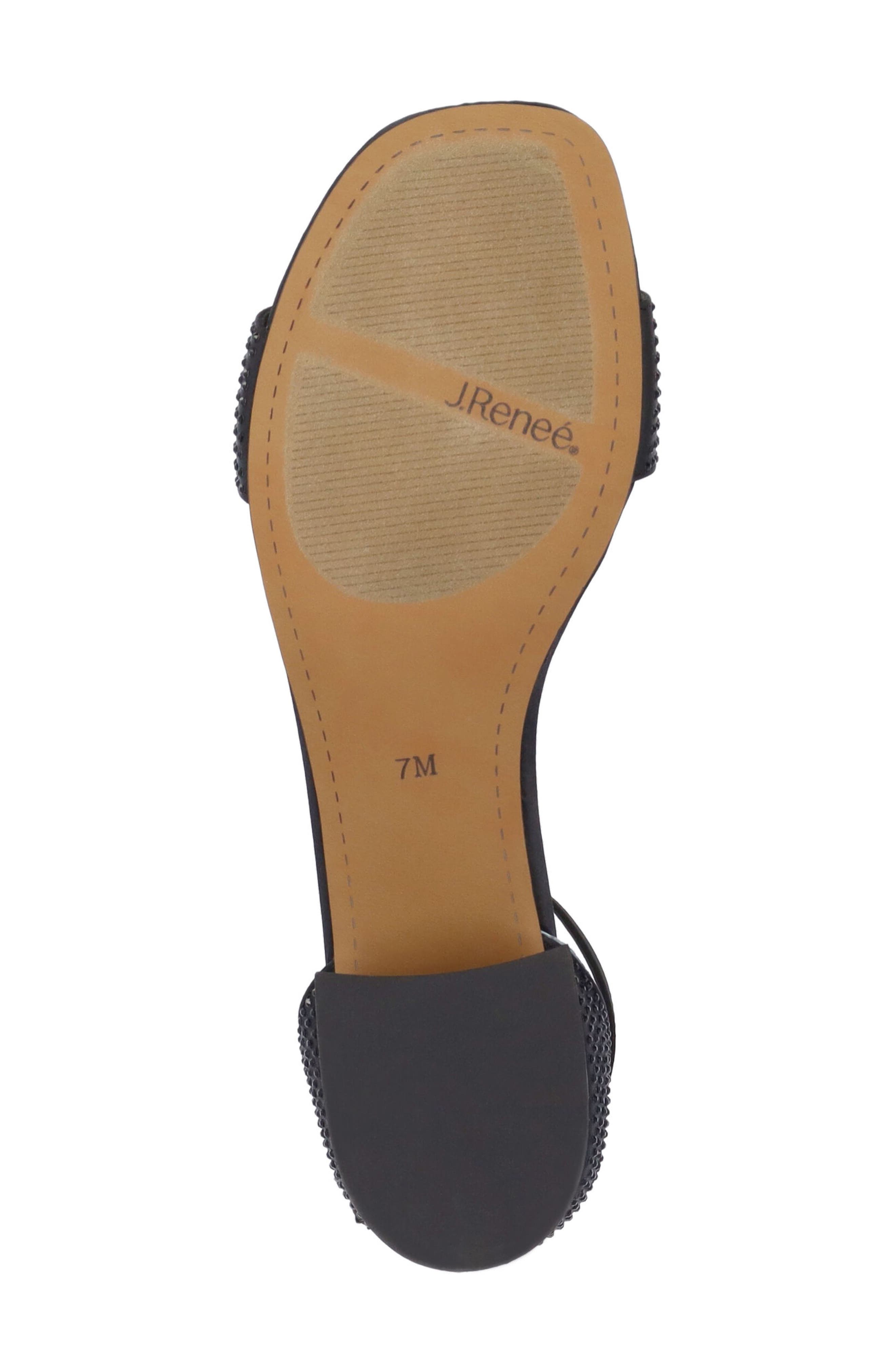 J. Reneé Winsley Ankle Strap Sandal, Alternate, color, Black