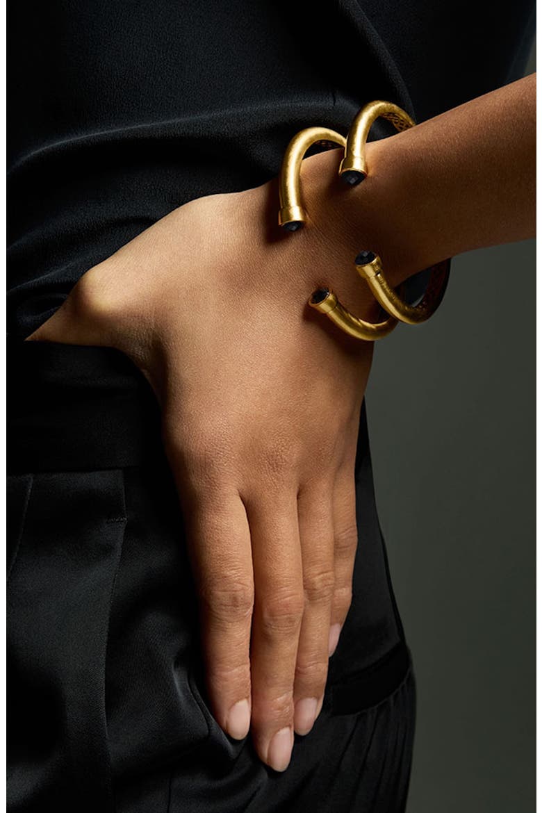 Onyx Cuff Bracelet, Alternate, color, BLACK ONYX/ GOLD