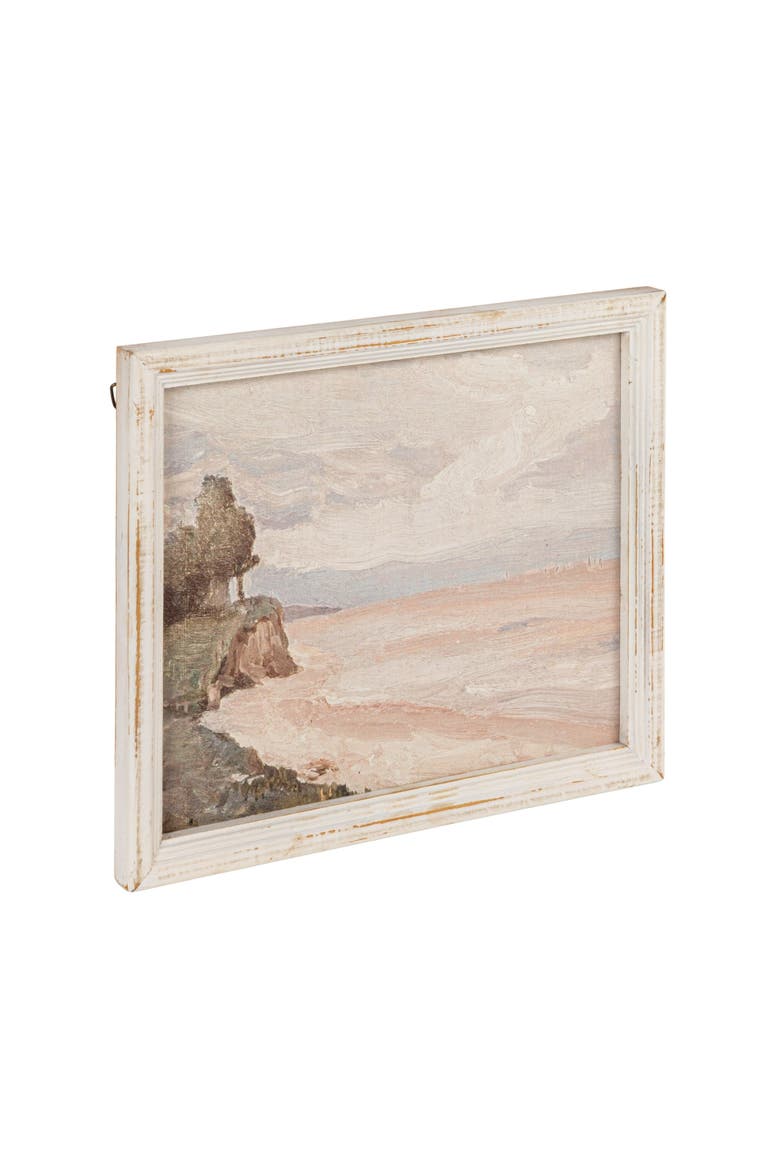 Framed Wall Décor with Seaside Landscape, Main, color, Multicolor