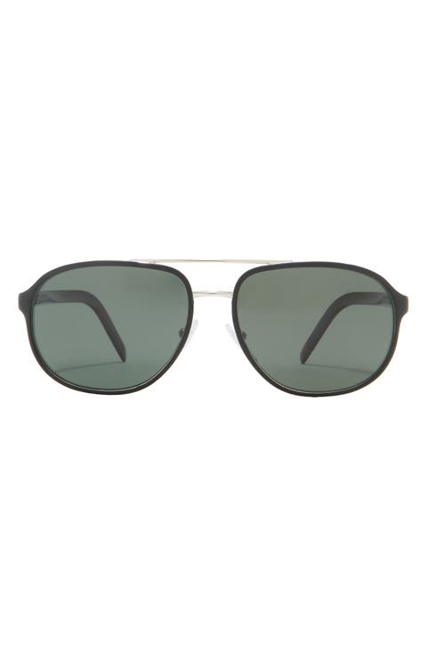 60mm Polarized Aviator Sunglasses