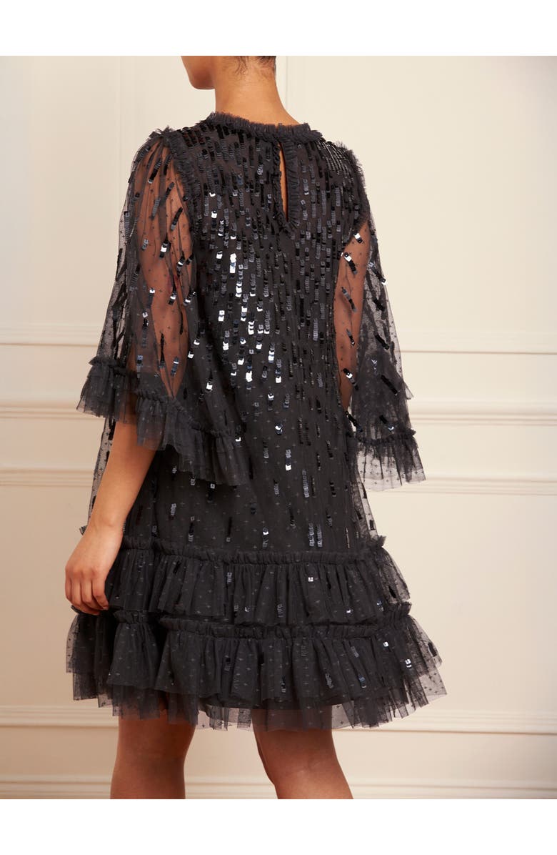 Needle & Thread Sequin Dash Mini Dress, Alternate, color, Graphite