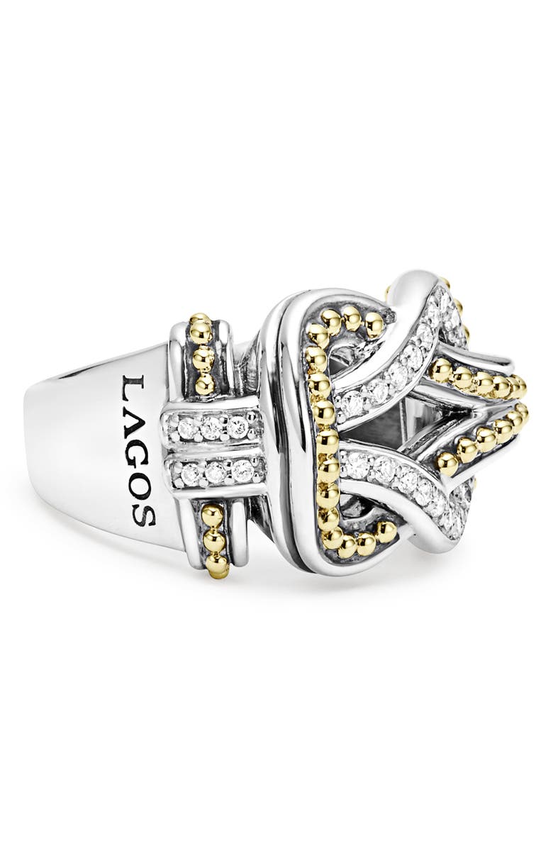 LAGOS Newport Diamond Knot Ring, Alternate, color, 