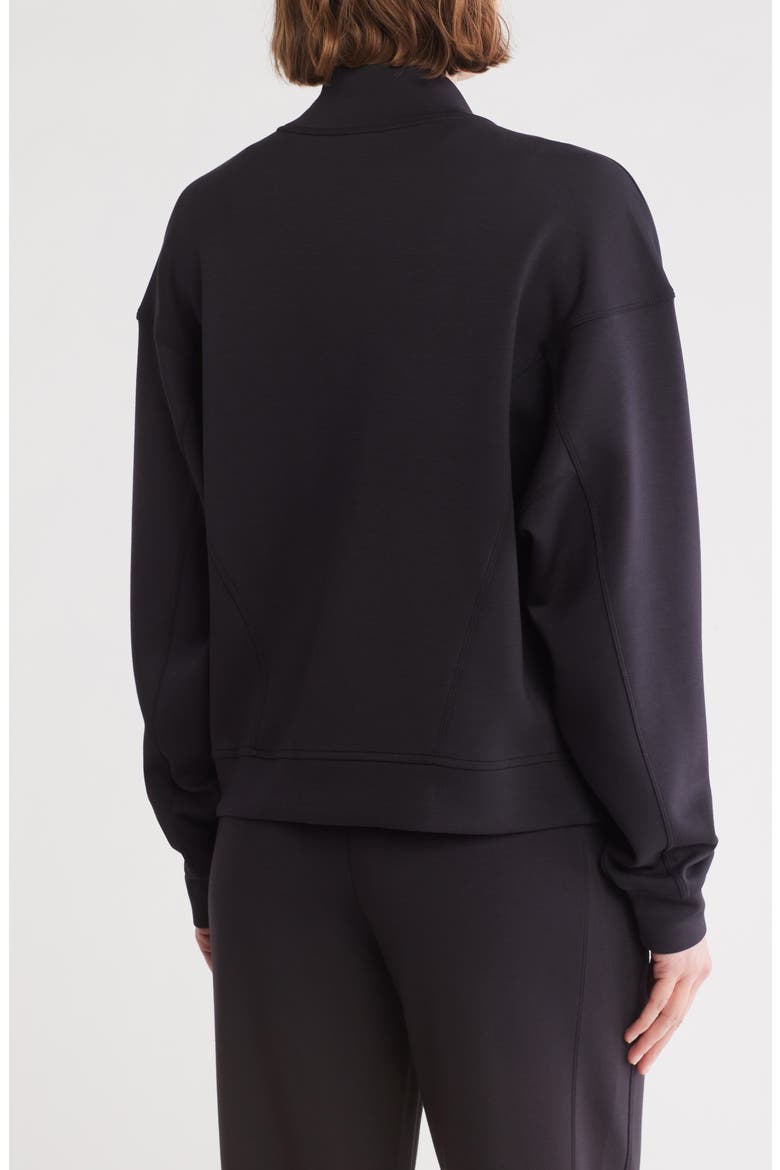 Whisper Scuba Knit Track Jacket, Alternate, color, BLACK
