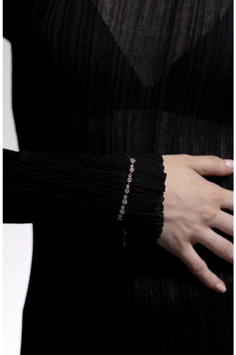Celine Cubic Zirconia Adjustable Bolo Bracelet, Alternate, color, GOLD