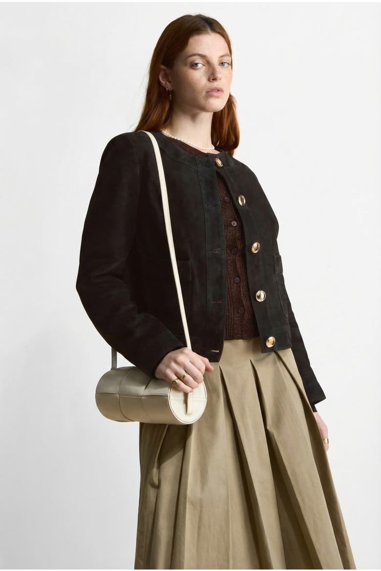 Margot Suede Jacket, Alternate, color, Black