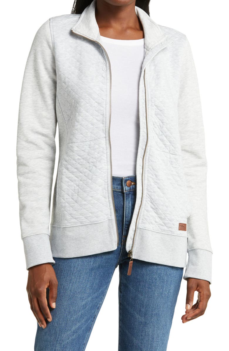 L.L.Bean Quilted Sweatshirt Jacket, Main, color, 